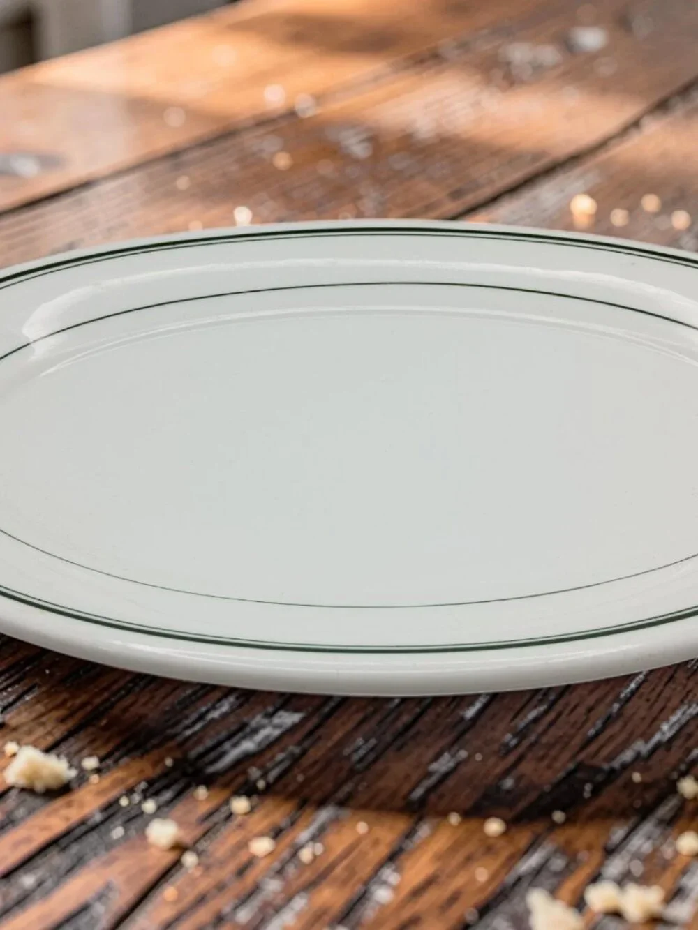 vintage homer laughlin best china green trim 12.25